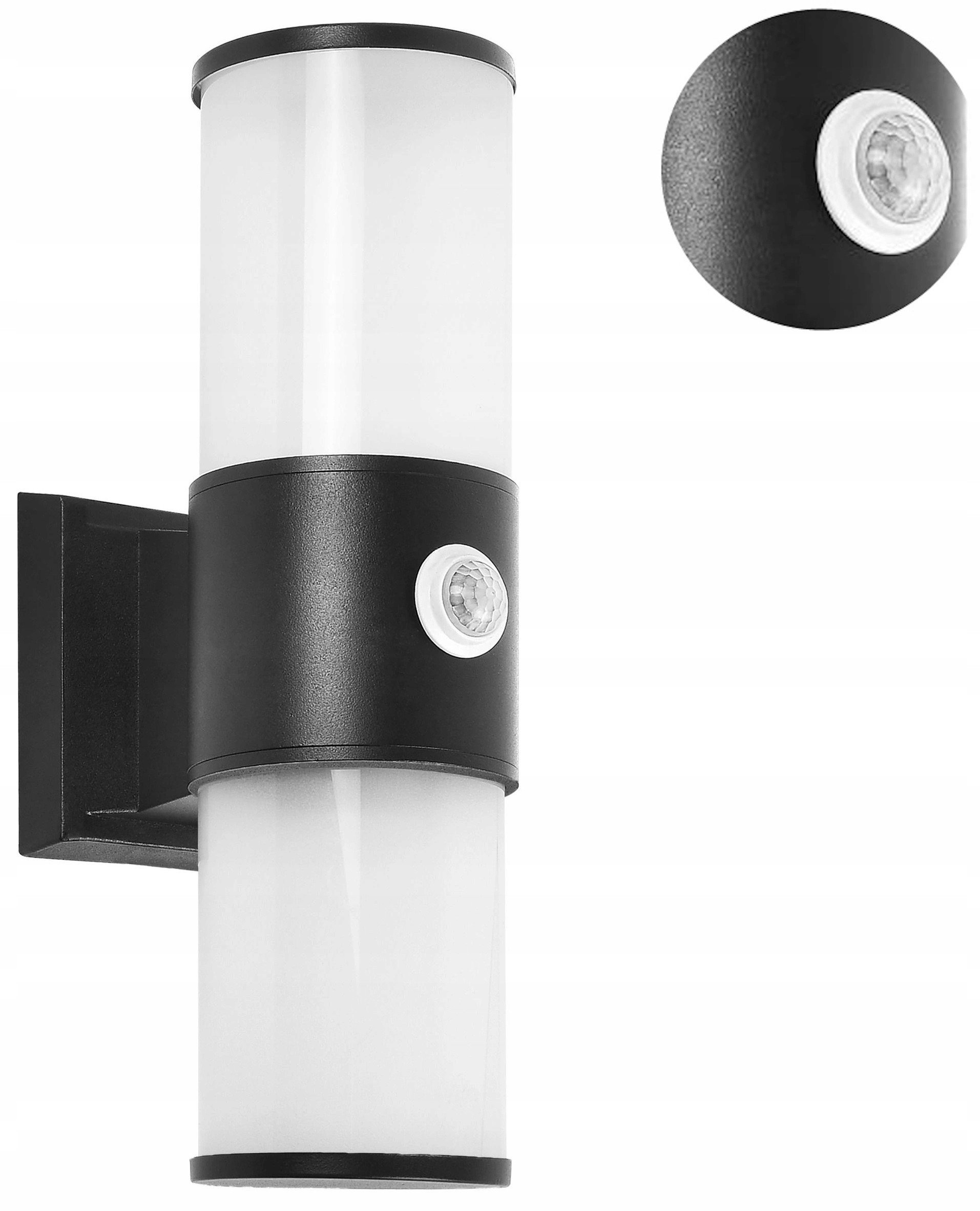 DALIA oprawa ogrodowa z czujnikiem ruchu, 2xE27, max. 2x15W, IP54, czarna