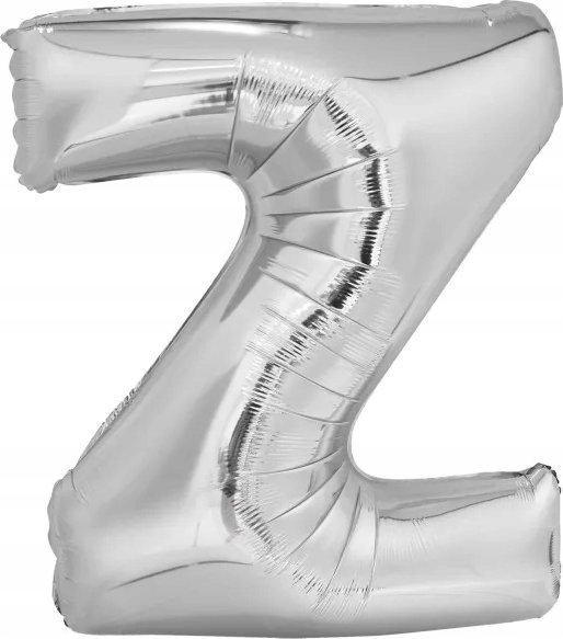 Balon foliowy litera Z srebrna 60x86cm