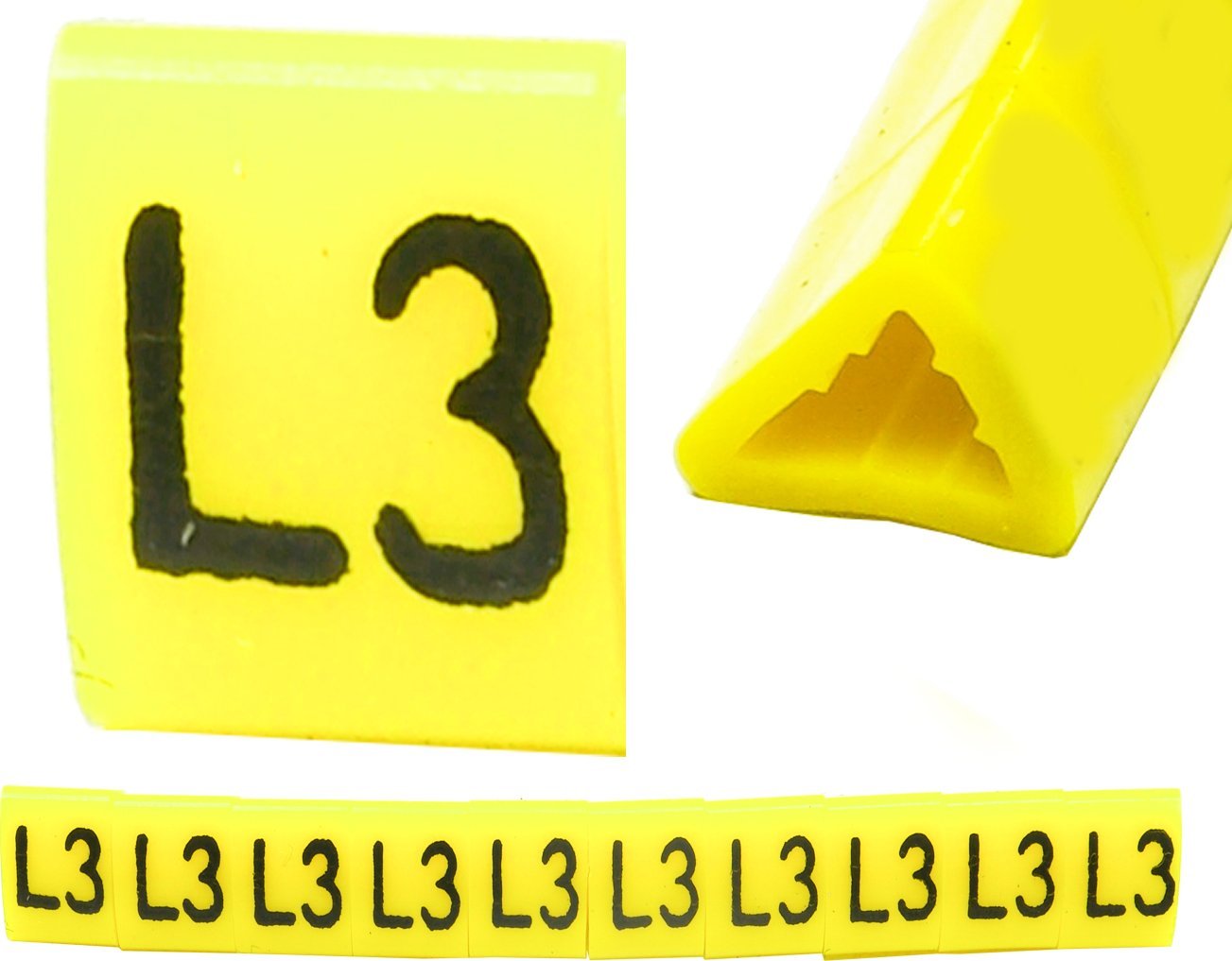 Ergom Oznacznik przewodów OZ-1 L3 żółte 100szt