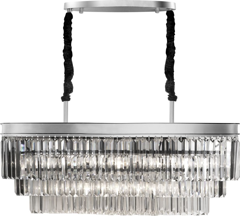 Lampa wisząca Witek Home Lampa wisząca kryształowa Monk Chrome 33291/9