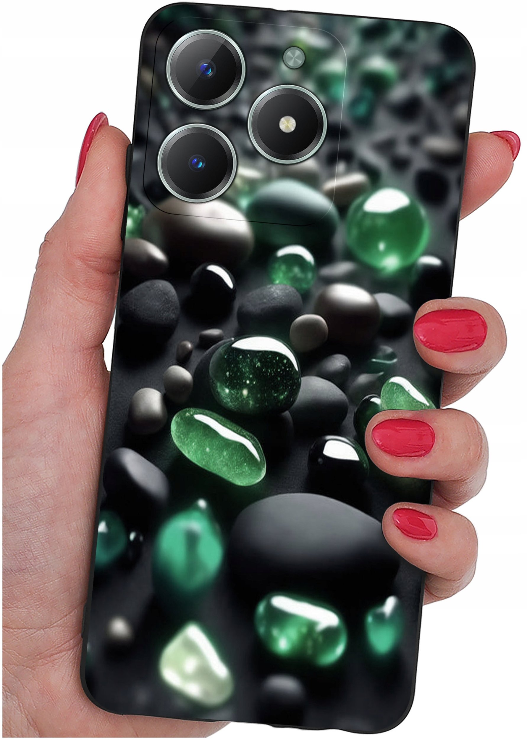 Etui do Realme C61 | C63 WZORY |SILIKONOWE MATT CASE + SZKŁO 9H