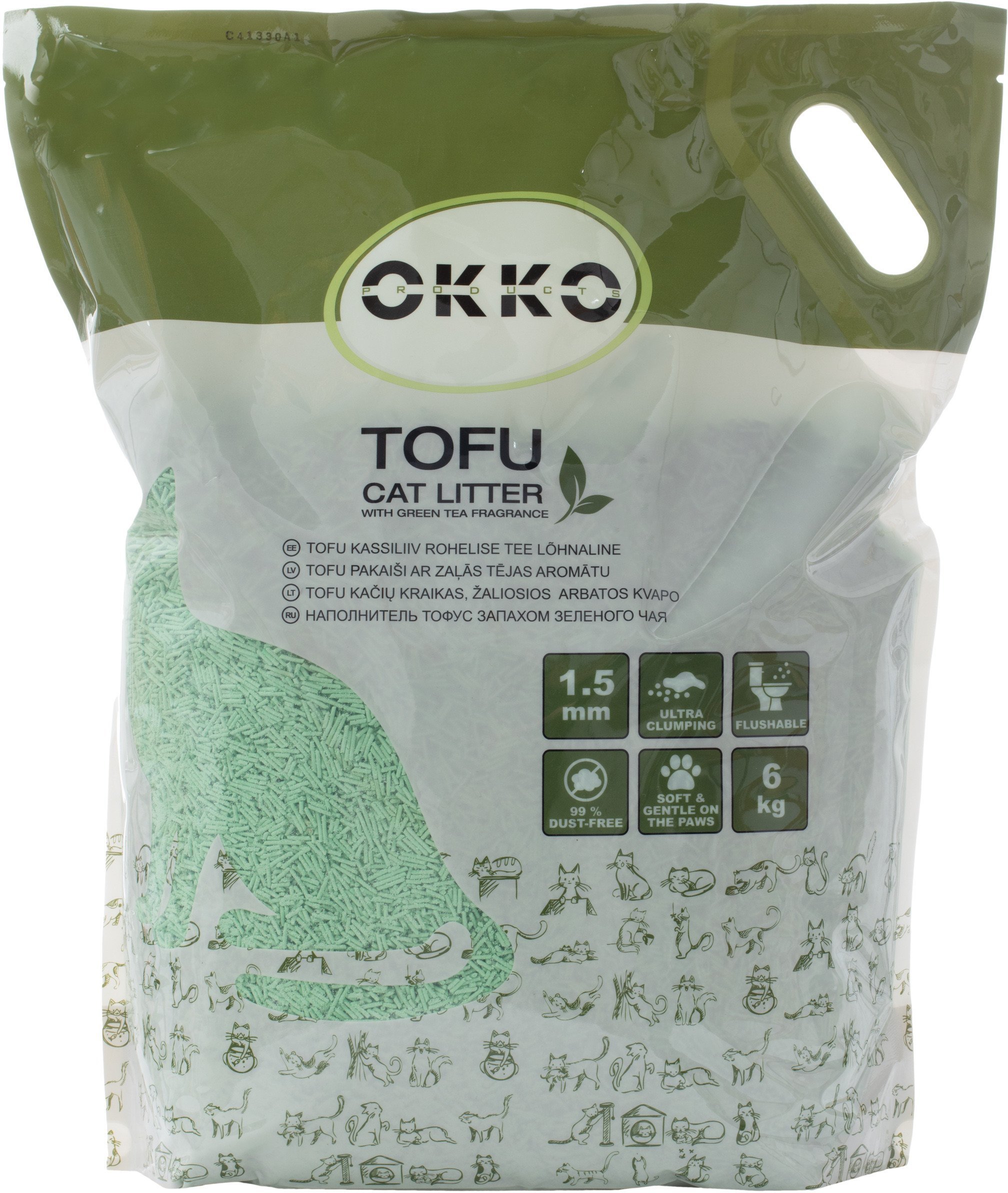 CAT LITTER TOFU GREEN TEA SCENT 6KG