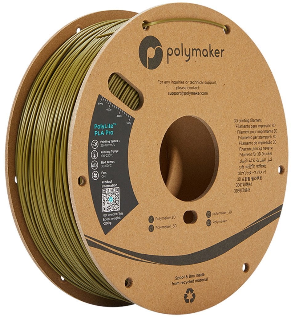 Filament Polymaker PolyLite PLA Pro 1,75mm 1kg - Army Green}