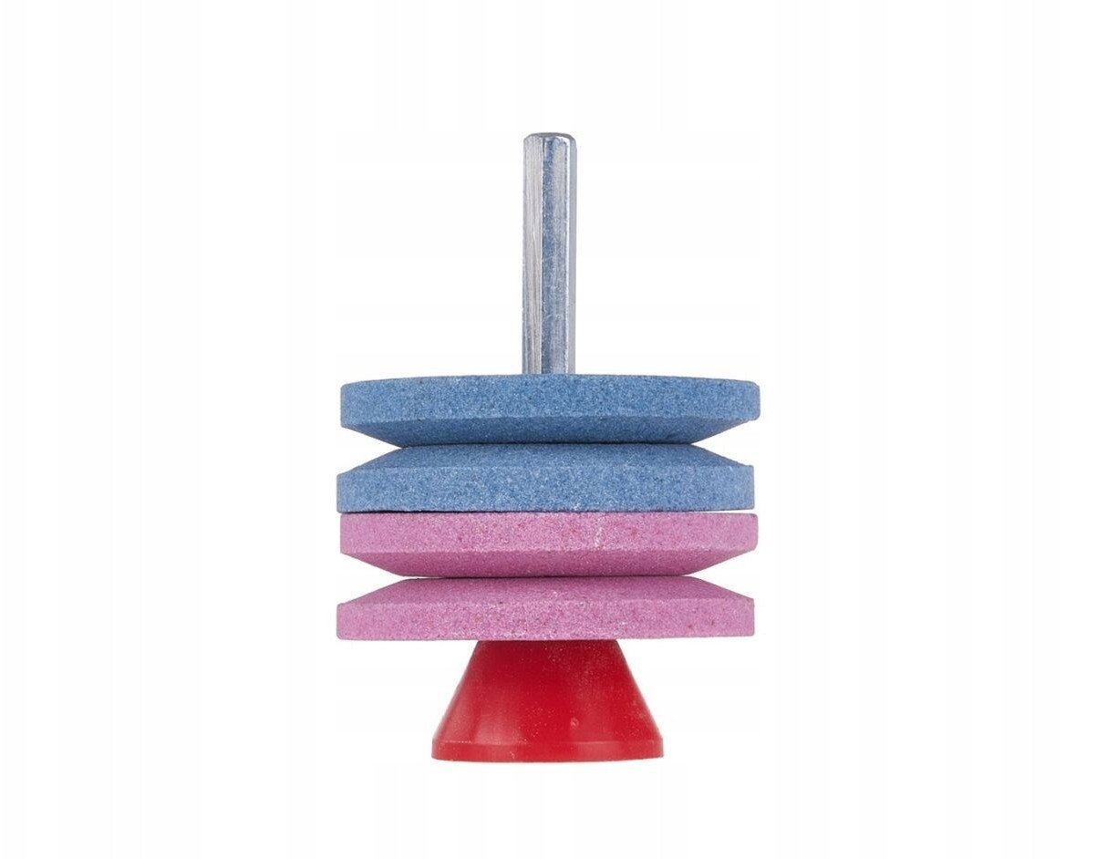 Ostrzałka podwójna do noży kosiarek na wiertarkę/wkrętarkę 2x53mm HEX (100)