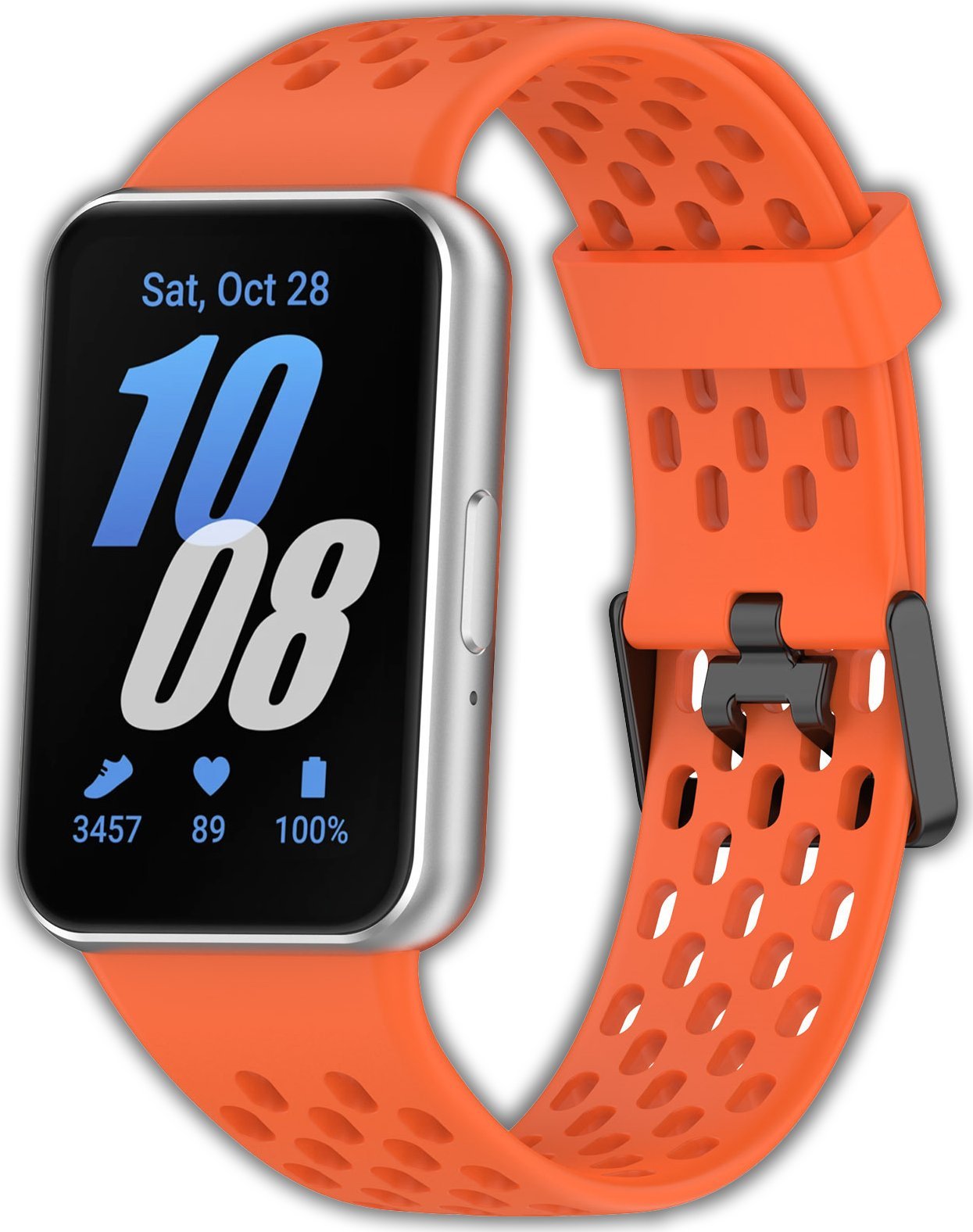 Opaska pasek perforowany Vanfone do Samsung Galaxy Fit 3 SM-R390, pomarańczowy