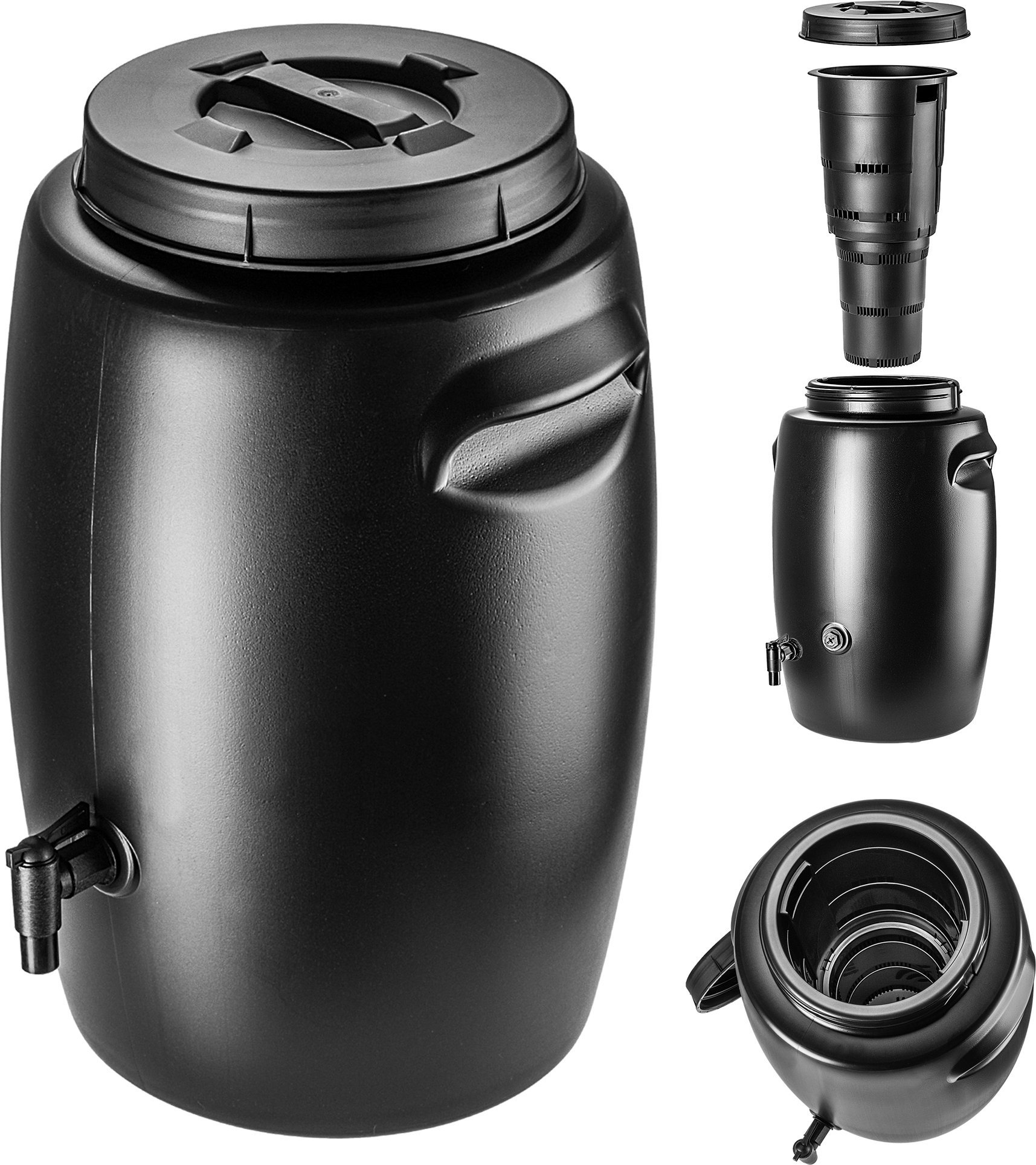 Kadax KADAX Zbiornik Na Nawóz 55L Ogrodowy Beczka Do Wytwarzania Nawozu Gnojówki Kran