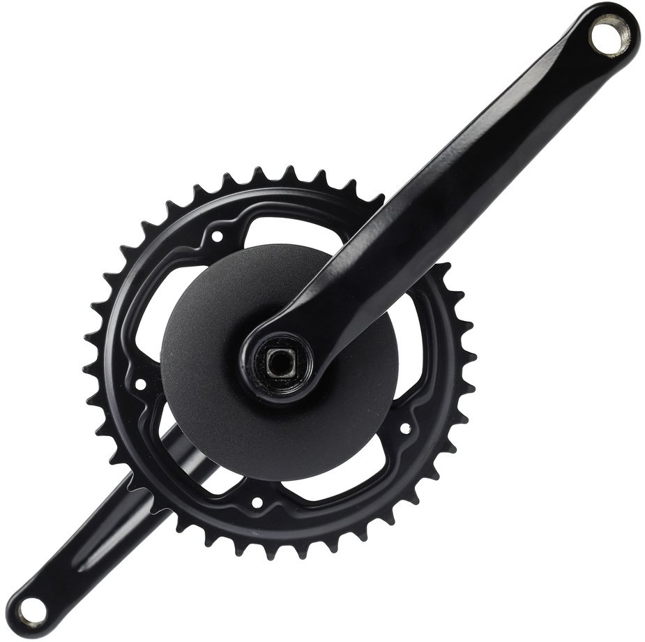 Mechanizm korbowy 1-rzędowy Onyx, mocowanie kwadrat, 170 mm, 38 zębów, czarny