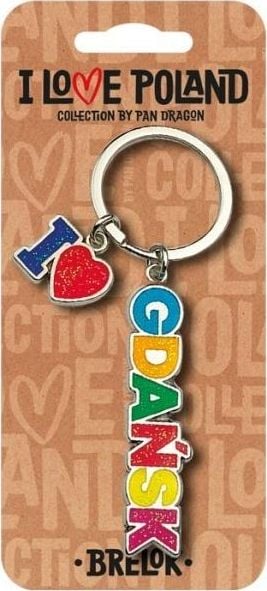 Breloczek Pan Dragon Brelok I love Poland Gdańsk ILP-BRE-B-GD-06