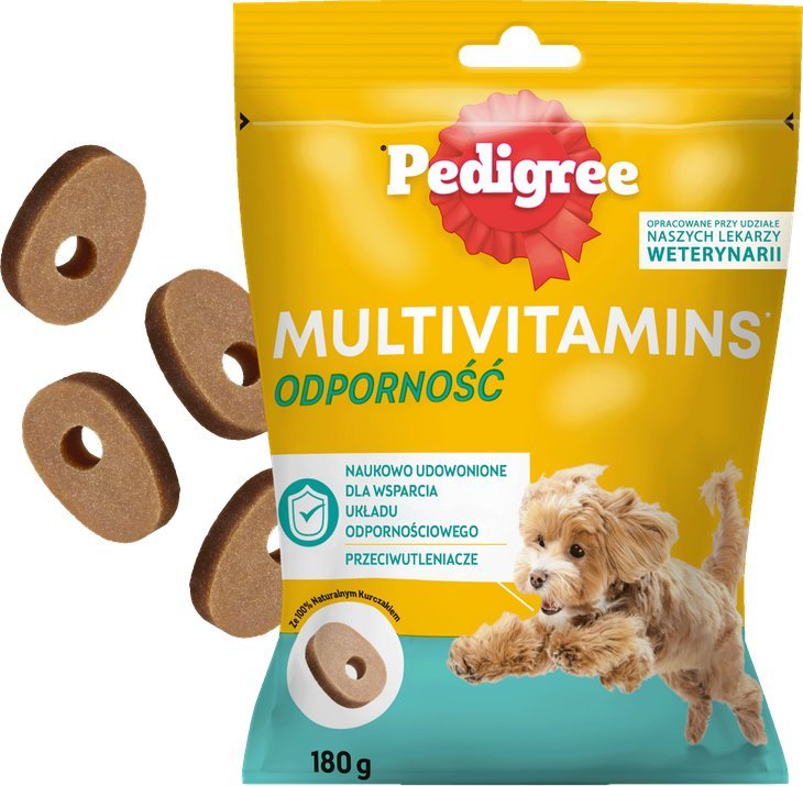 Pedigree PEDIGREE Multivitamins Odporność - karma uzupełniająca dla dorosłych psów, o smaku kurczaka 180 g