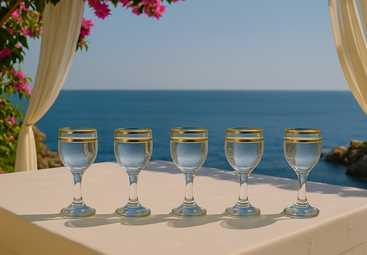 Komplet 6 kieliszków do wódki 25 ml Queen Eva