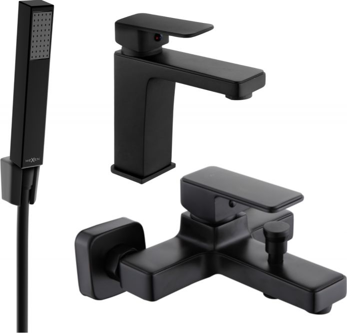 Mexen Mexen Cetus R77 zestaw wannowy, czarny - 744303R77-70