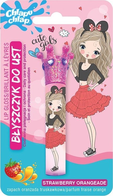 Chlapu Chlap CHLAPU CHLAP Błyszczyk do ust z koroną Oranżada truskawkowa 1,8 ml