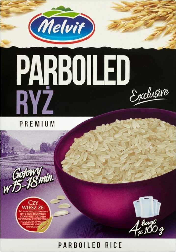 Melvit Melvit Premium Ryż parboiled 400 g (4 torebki)