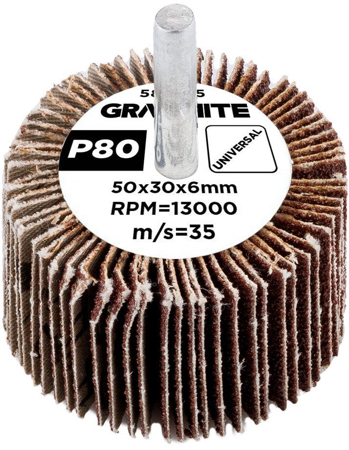 Ściernica listkowa trzpieniowa 50 x 30 x 6 mm, P80