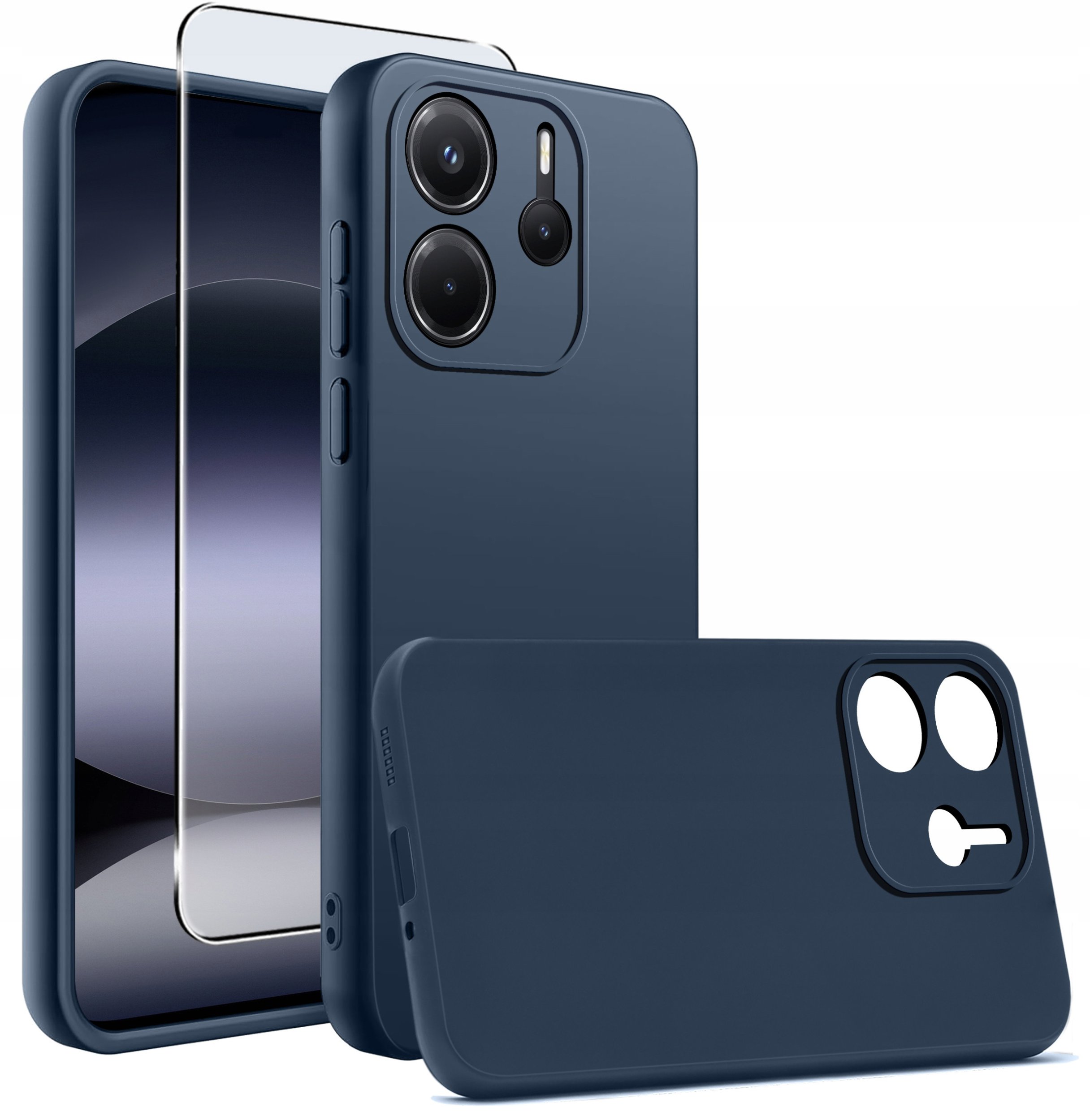 Etui do Xiaomi Redmi Note 14 5G CASE Gumowe Matowe Silikon Slim + SZKŁO 9H