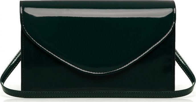 ZIELONA KOPERTÓWKA TOREBKA WIZYTOWA SOLOME S2 NA PASKU LAKIER