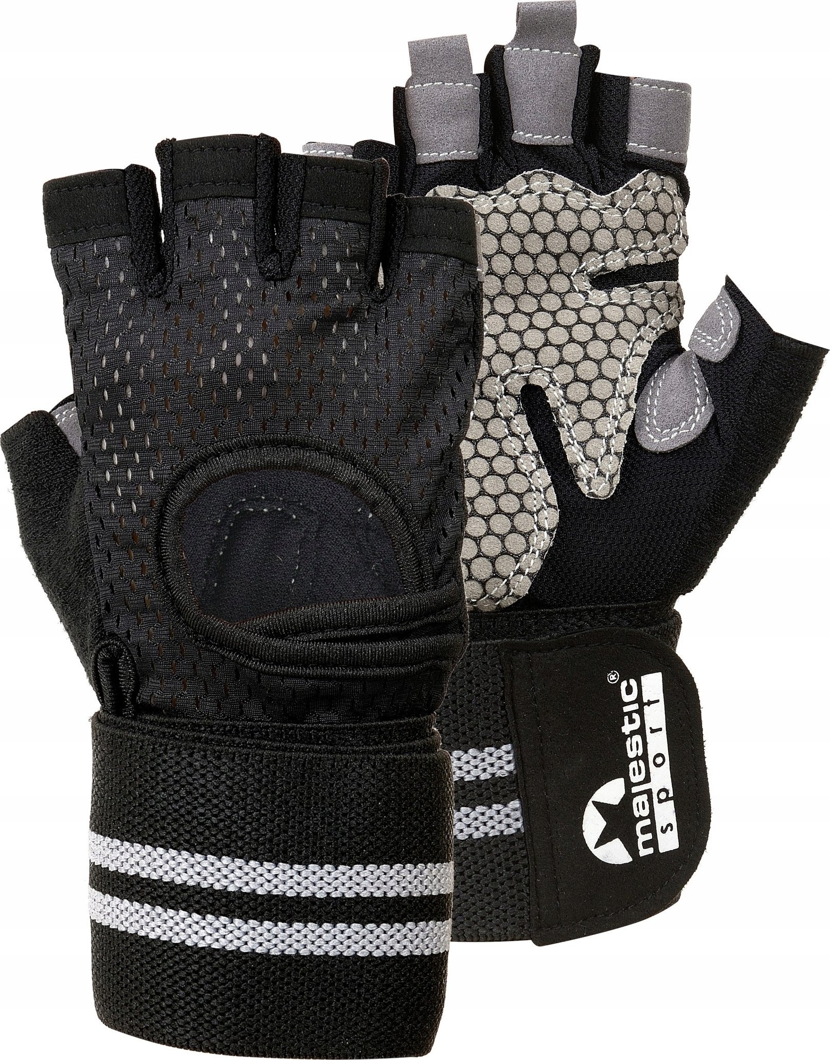 Rękawiczki treningowe Majestic Sport BASIC II długie szare r. L