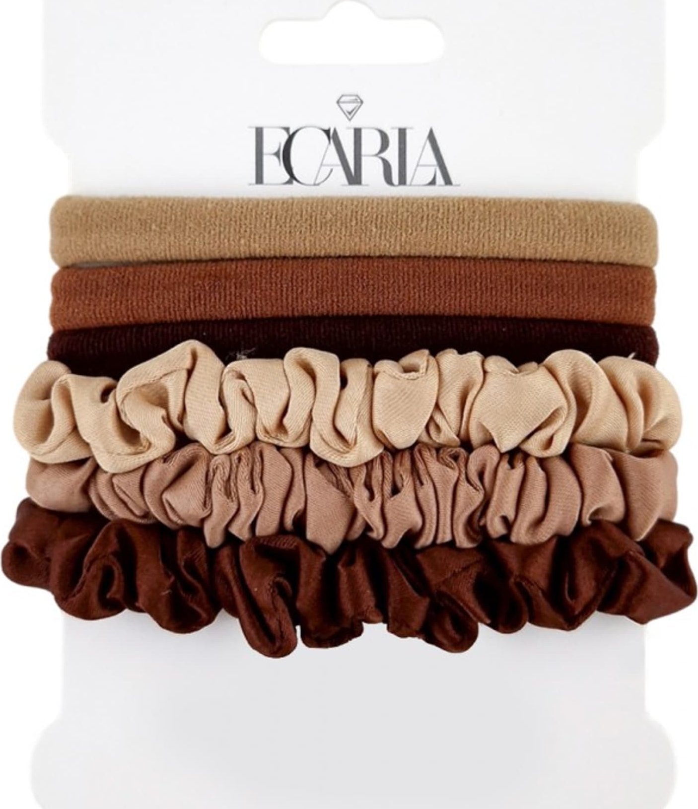 eCarla Zestaw frotek gumek 6w1 na plakietce GUM153K