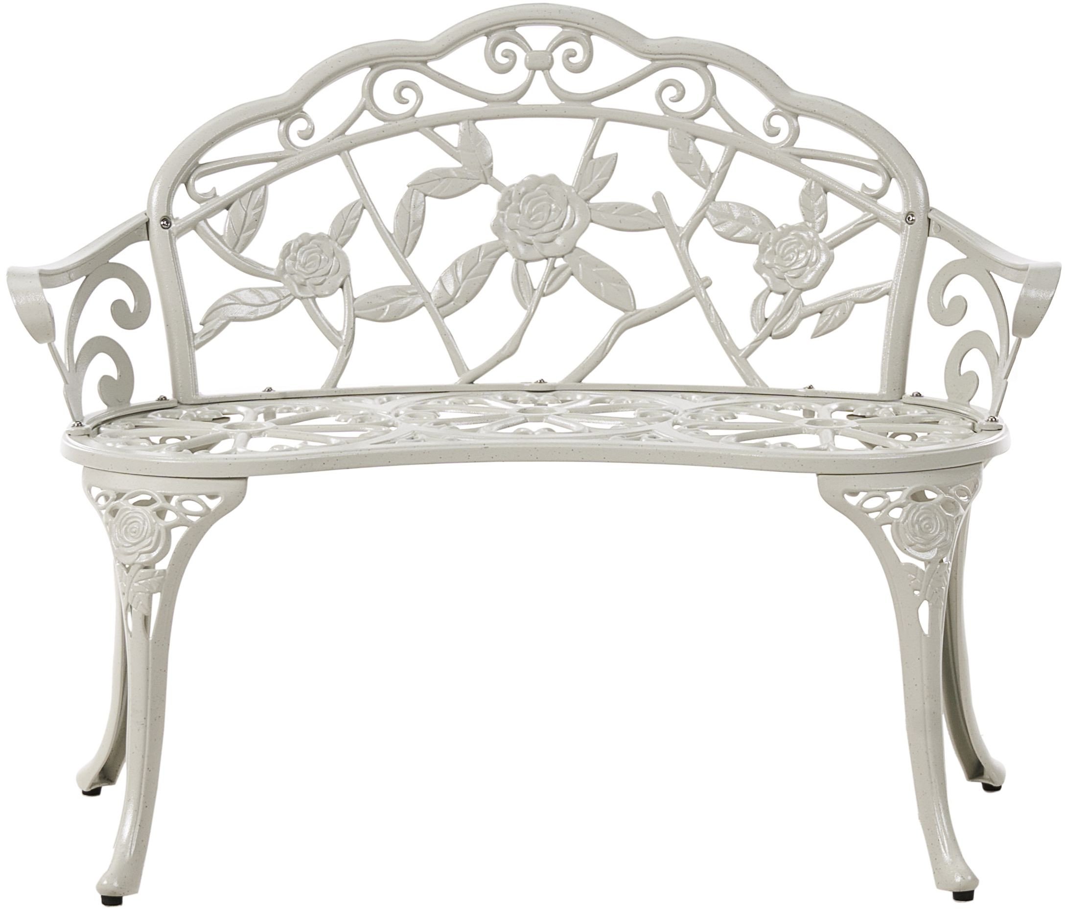 Ławka ogrodowa PIURA 88 cm Metal Biały