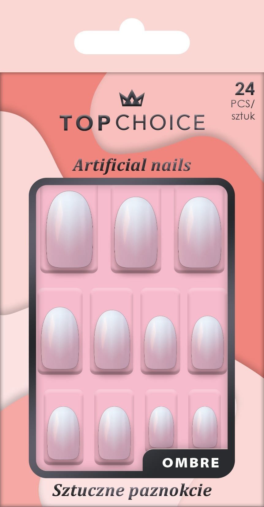 Top Choice TOP CHOICE Sztuczne paznokcie ombre migdałki