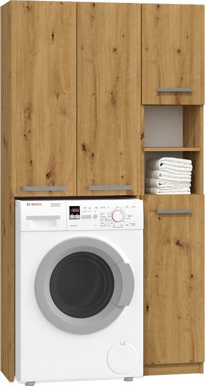 Elior Komplet szafek łazienkowych w kolorze dąb artisan- Deron 2X