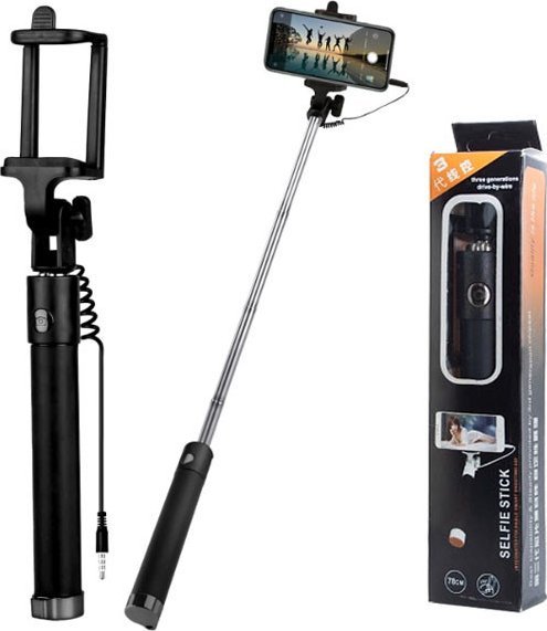 Selfie stick Vega STATYW SELFIE STICK Z KABLEM UCHWYT MONOPOD>