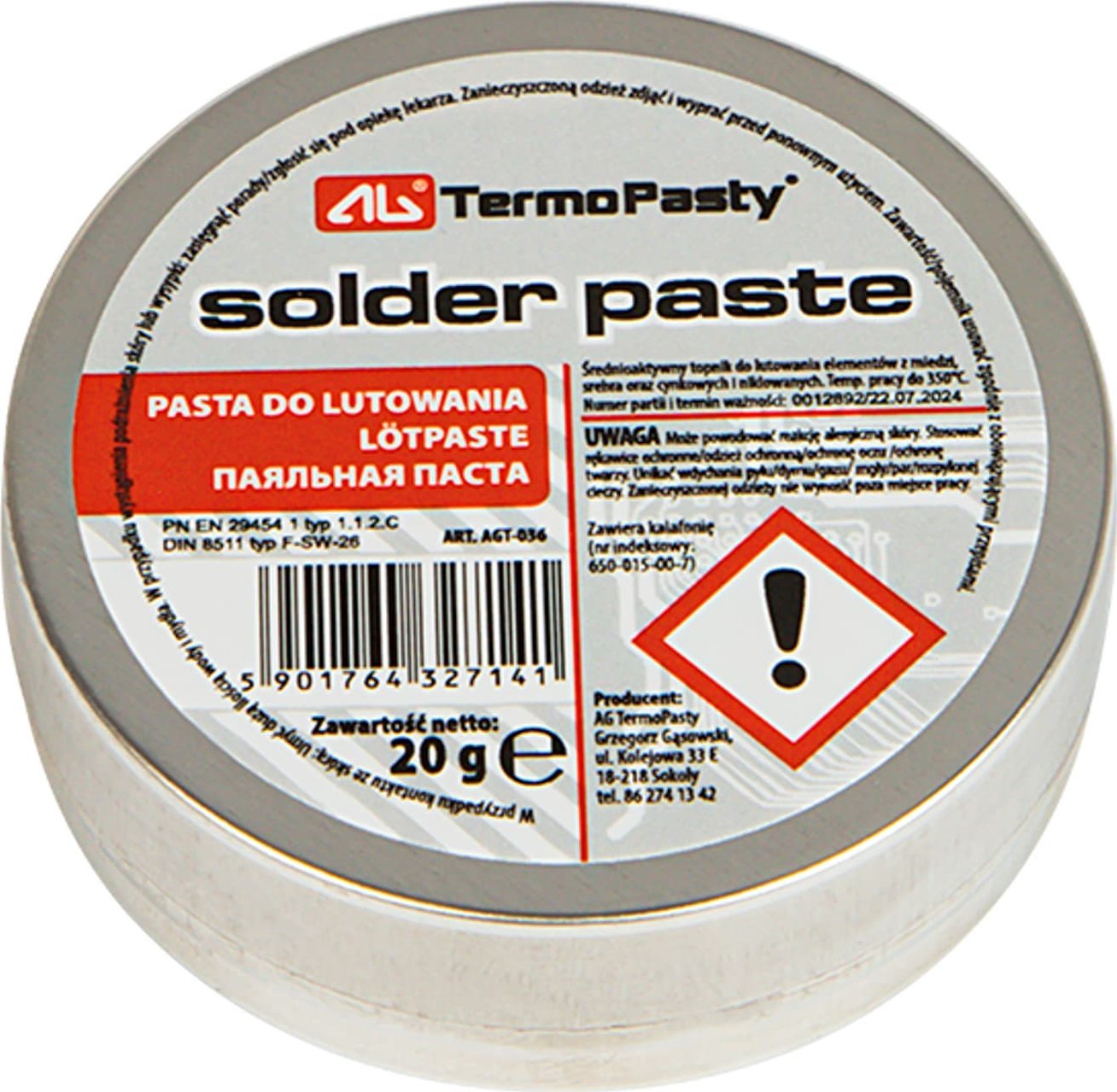 Blow 3863# Pasta lutownicza 20g ag