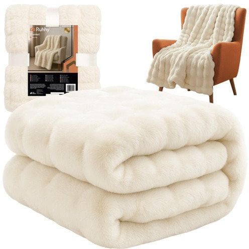 Koc 1,6x1m biały Ruhhy 26493