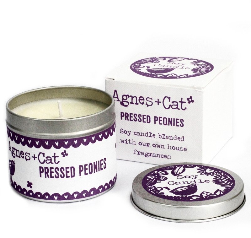 Świeca w puszce - Pressed Peonie