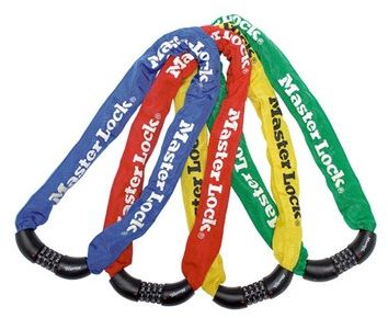 MasterLock Zapięcie rowerowe QUANTUM 8392 ŁAŃCUCH 8mm 40mm 90cm SZYFR zestaw mix kolorów pudełko 6szt. (MRL-8392EURDPROCOL)