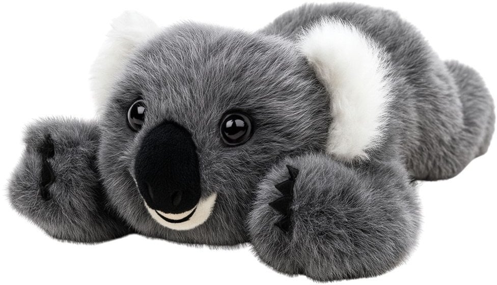 Pluszowa Maskotka Przytulanka Leżący Miś Koala Szary 30cm LEAN Toys