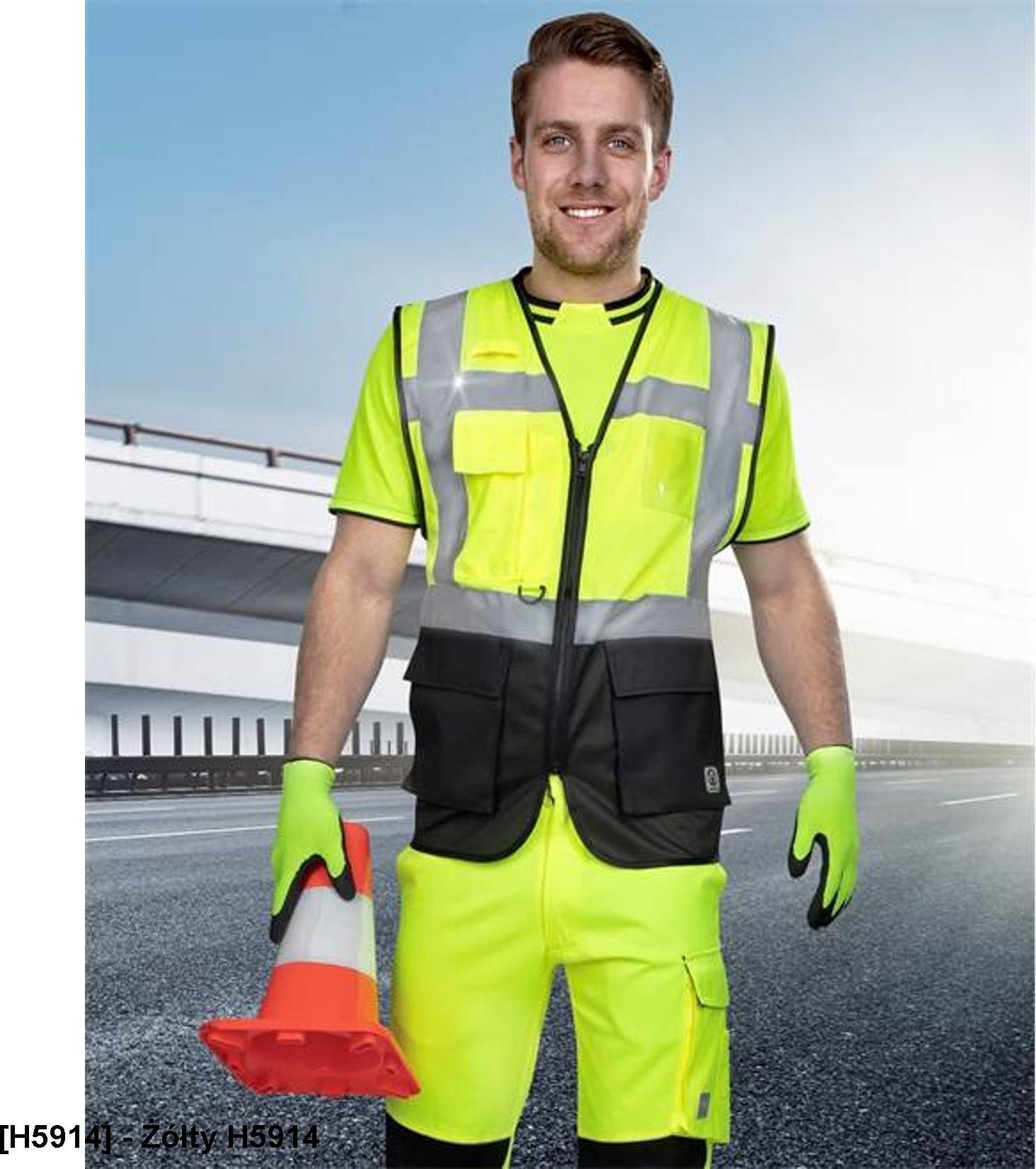 Ardon ARDON SIGNAL - kamizelka siatkowa menadżerska - Żółty H5914 2XL