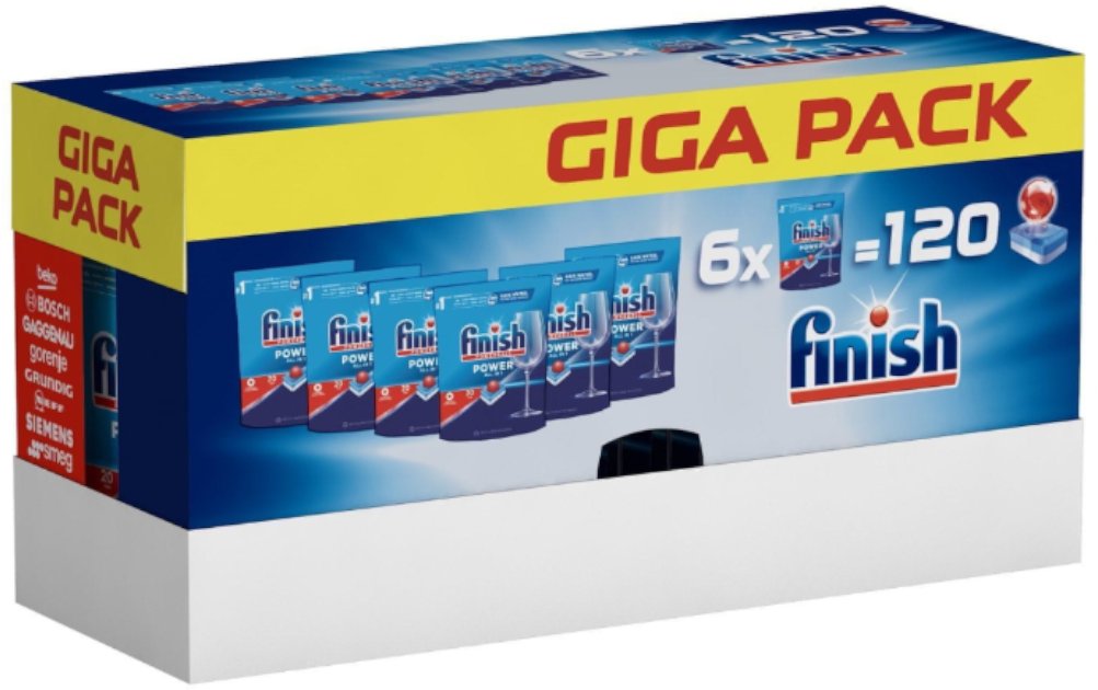 Tabletki do zmywarki FINISH All in 1 Regular MEGA PROMO 6x20szt