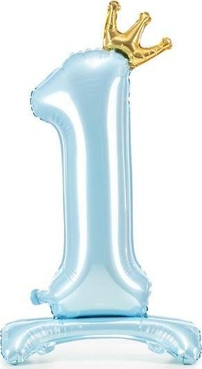 PartyDeco Stojący balon foliowy 1 84cm błękitny
