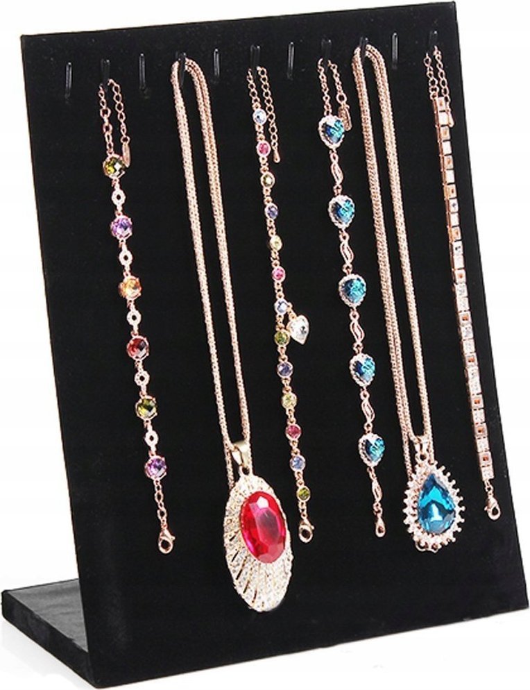 Korbi EKSPOZYTOR STOJAK NA NASZYJNIKI BRANSOLETKI CZARNY