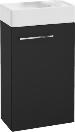 Deftrans Szafka łazienkowa z umywalką 40 wisząca czarny Small