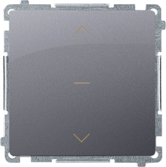 Kontakt-Simon Simon Basic Łącznik roletowy trójpozycyjny 1-0-2 (moduł) srebrny mat BMZW1K.01/43