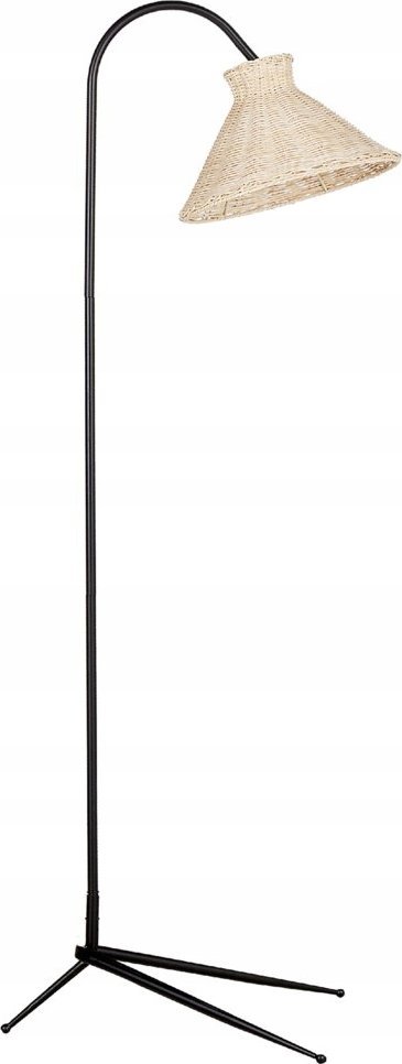Lampa podłogowa Beliani Lampa podłogowa rattanowa naturalna KERIAN