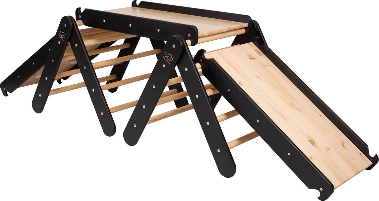 MeowBaby Meowbaby Dwie Drewniane Drabinki dla Dzieci ze Zj