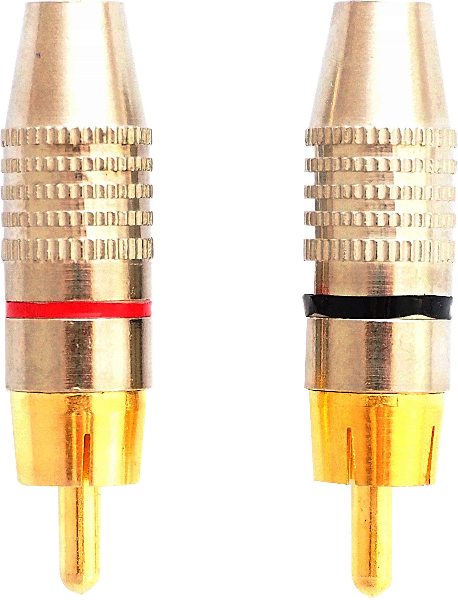 2 x RCA AUX cinch para wtyków stereo kolor złoty metalowe lutowane