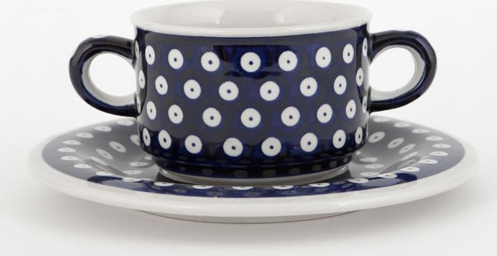 Bolesławiec Bulionówka ze spodkiem Bolesławiec Kropki 42