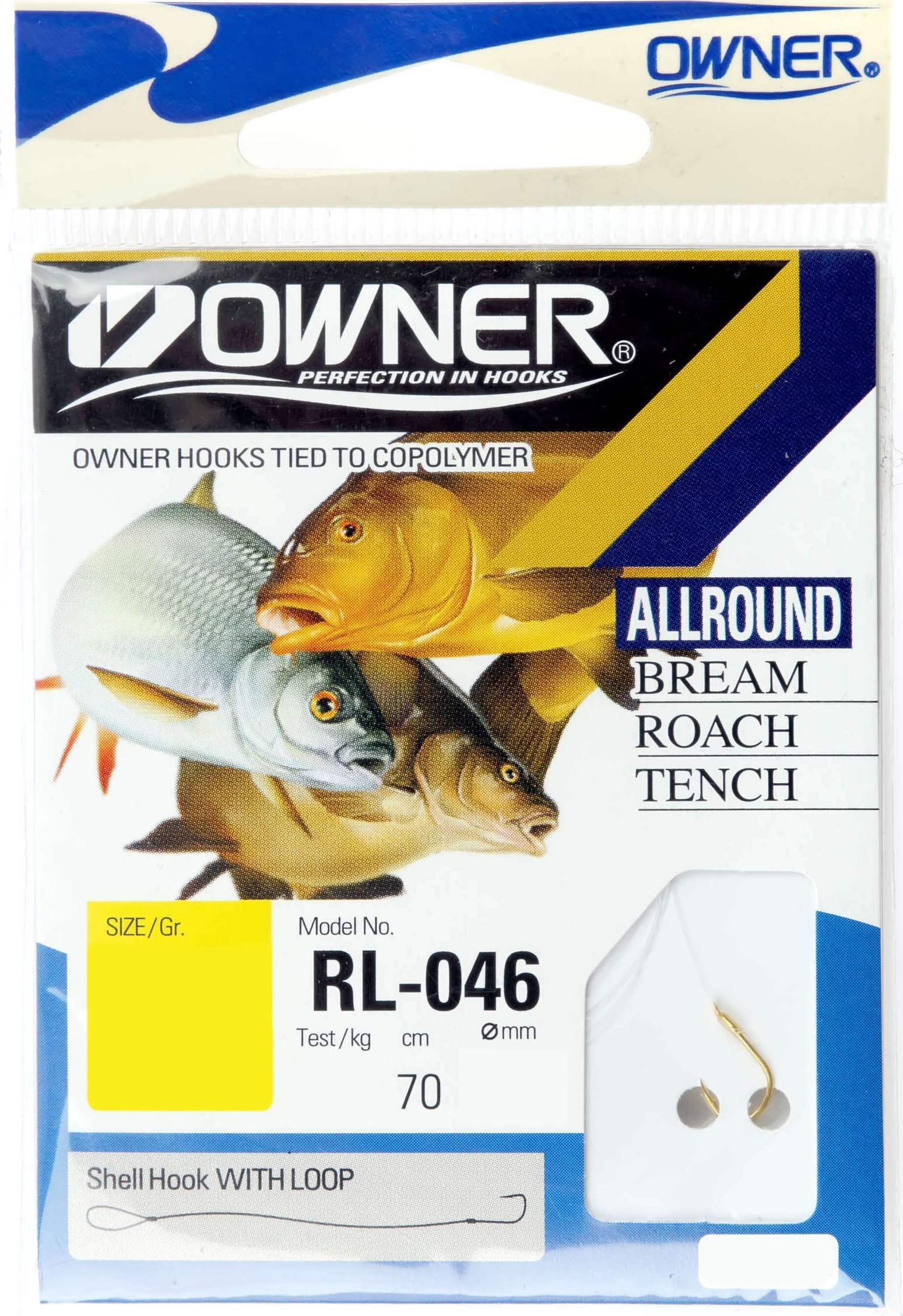 Owner Haczyki Owner Iseama złoty nr 4 z przyponem 0,20 mm 4