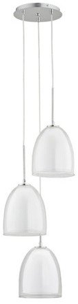 Ronda Biała Lampa Wisząca Nowoczesna 3-Punktowa 60141 Alfa