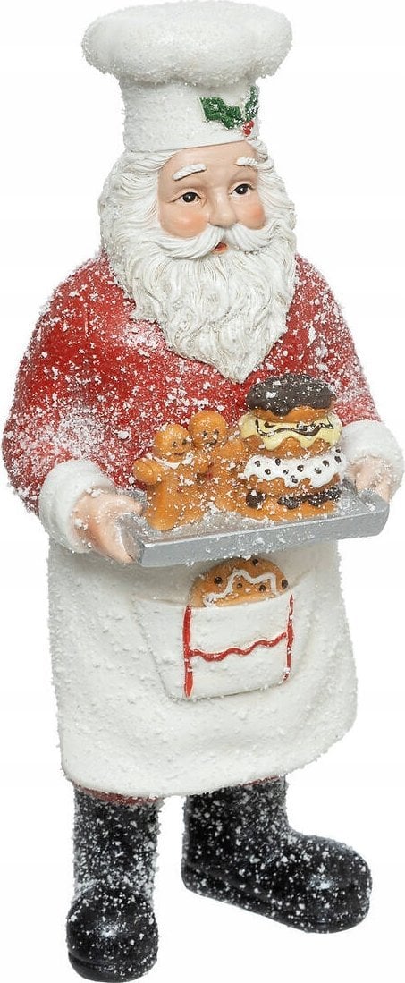 Atmosphera Figurka Mikołaj z tacą i ciasteczkami, 28 cm