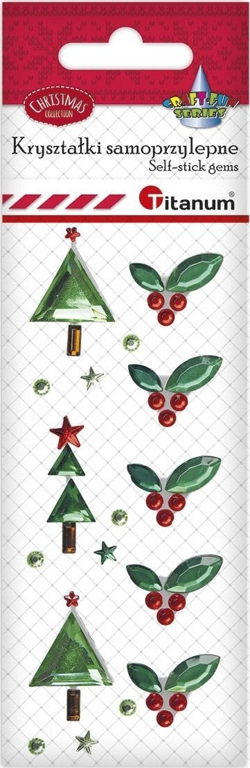 Titanum Kryształki samoprzylepne Boże Narodzenie mix 17szt