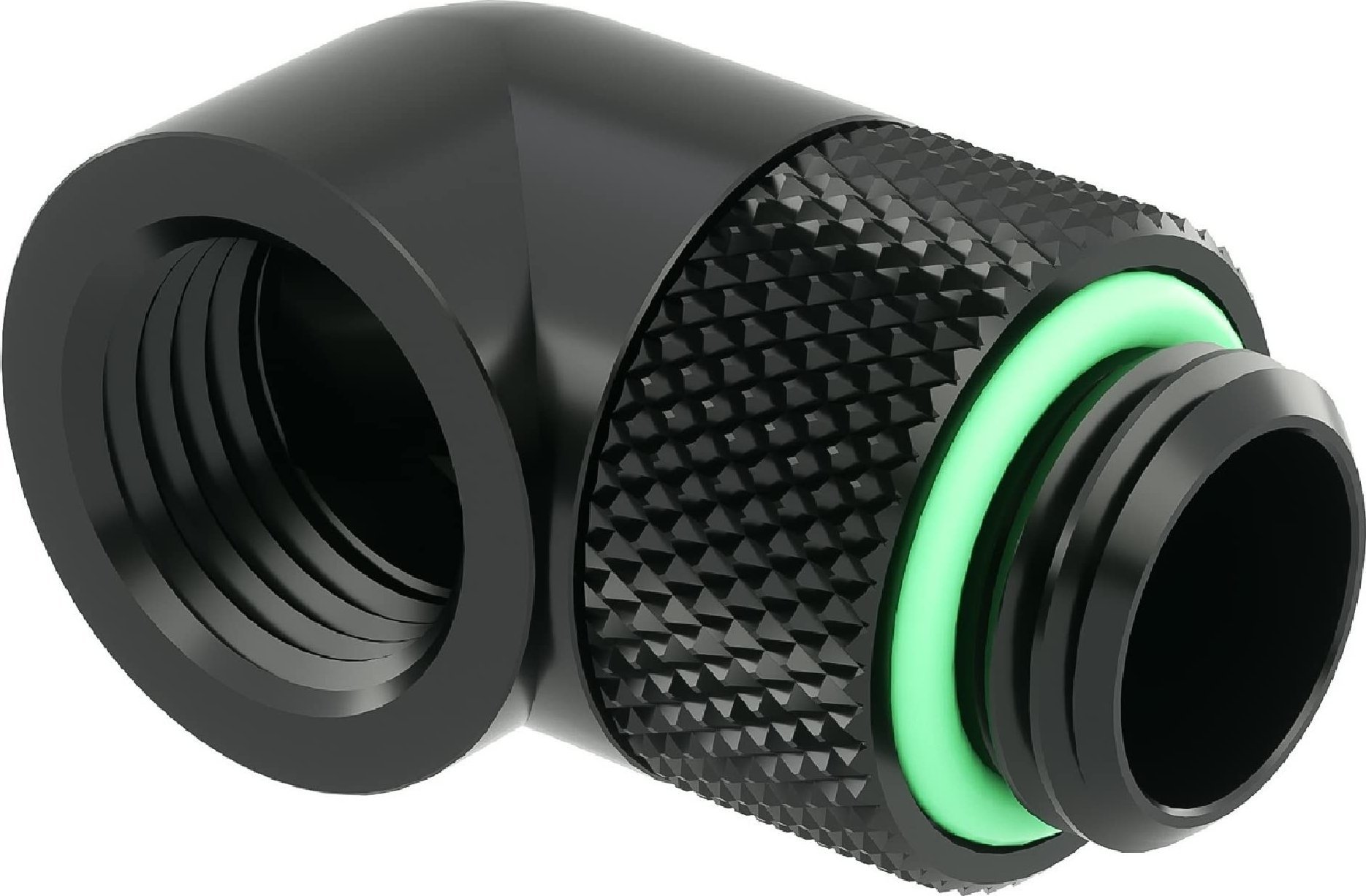 Barrow Barrow Adapter 90 Grad G1/4 Zoll AG auf G1/4 Zoll IG - drehbar, schwarz