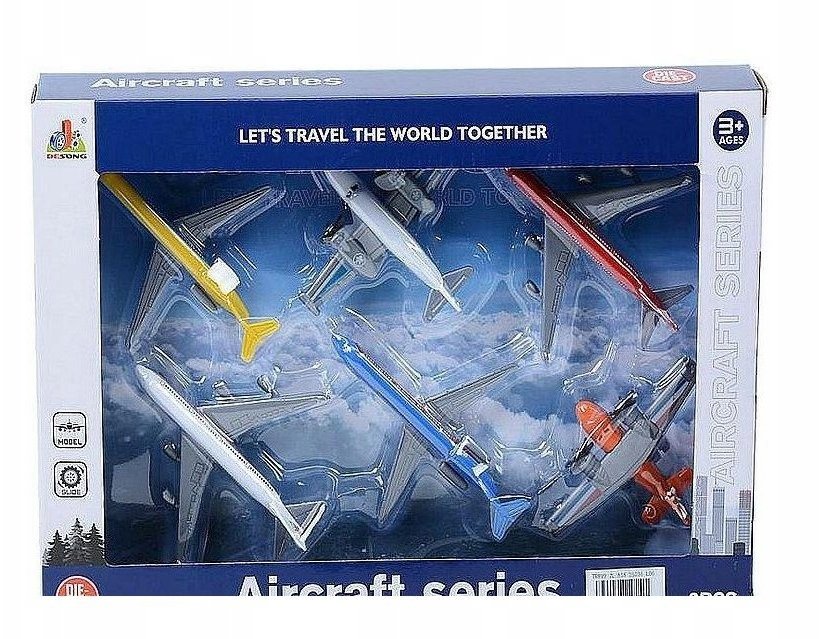 Samolot pasażerski metalowy 6szt