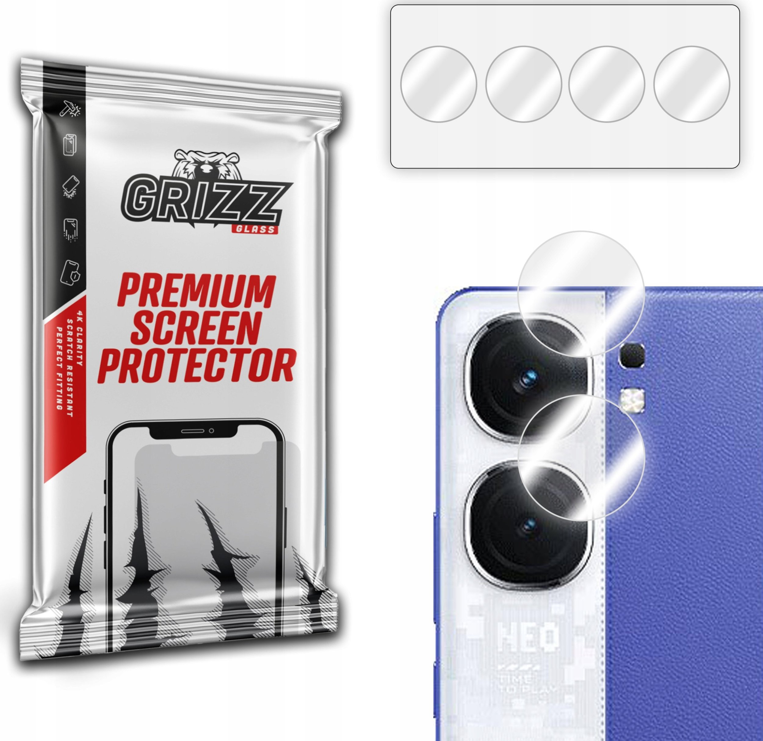 GrizzGlass Szkło na aparat GrizzGlass HybridGlass Camera do Vivo IQOO Neo9s Pro Plus