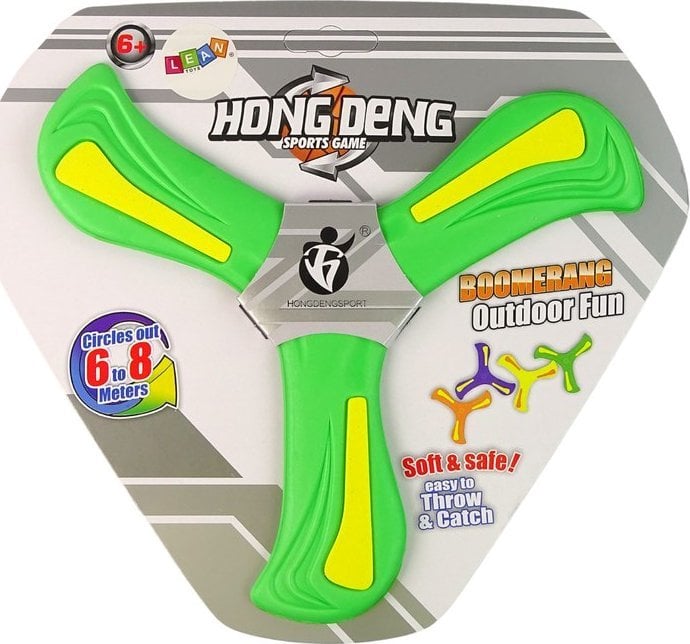 LeanToys Bumerang Latający Dysk Do Rzucania Zielony Dla Dzieci LEAN TOYS