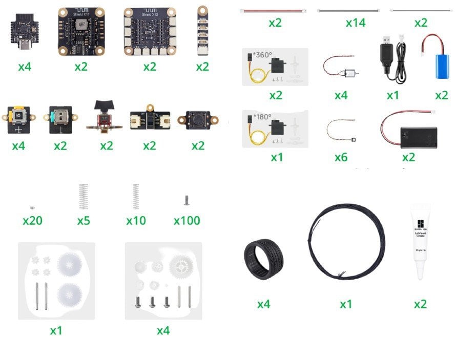 CyberBrick Ultimate Hardware Kit - ZK003 - zestaw do budowy i programowania zdalnie sterowanych modeli - Bambu Lab}